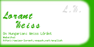 lorant weiss business card
